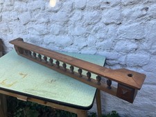 VINTAGE TURNED WOODEN URN SPINDLE FURNITURE DECORATION PEDIMENT CREST MOTIF