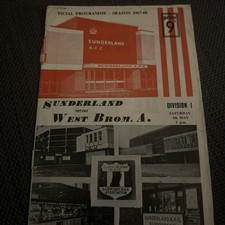 Sunderland Vs West Brom Programme 4th May 1968