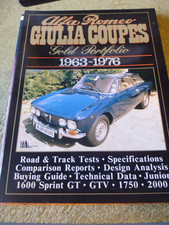 ALFA ROMEO GIULIA COUPE 1963-76 GOLD PORTFOLIO BROOKLANDS BOOK