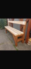 Handmade Wooden Bench Beige/Brown. Reclaimed Timber/weather Treated 5ft