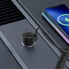 75W PD Car Charger with USB C