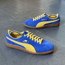 2011 PUMA Bluebird UK7.5 Blue Yellow Suede Retro Vintage Rare Trainers Sneakers