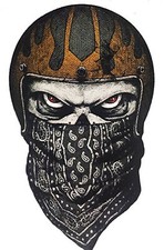 Sticker skull bandana helmet