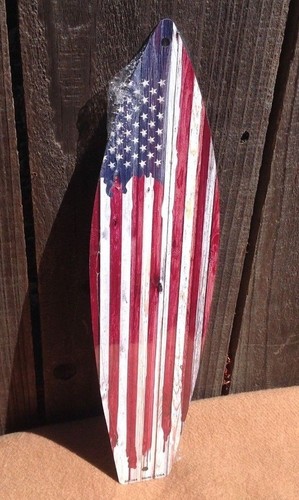 Painted american flag mini - painted,