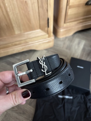 Saint laurent ysl logo - laurent, leather