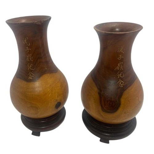 Pair antique carved - carved, chinese