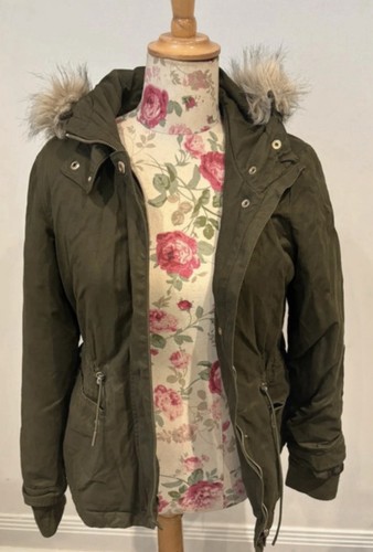 Ladies khaki zara coat with