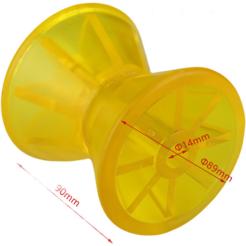 Yellow pvc bow roller - yellow,