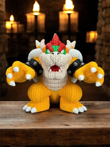 Bowser knitted style figure - style,
