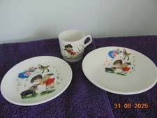 Biltons Pottery. Vintage Childs Plate, Dish and Cup. Baa Baa Black Sheep