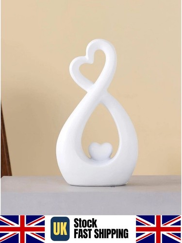 White heart sculpture modern - heart,