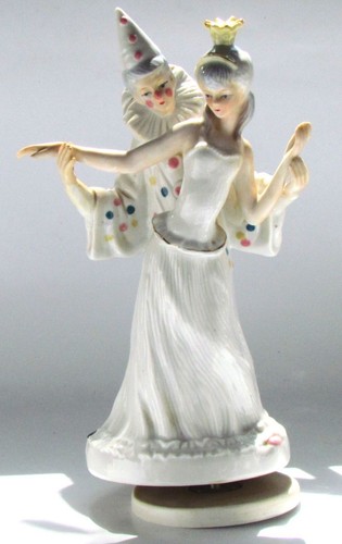 Vintage porcelain clown - vintage,