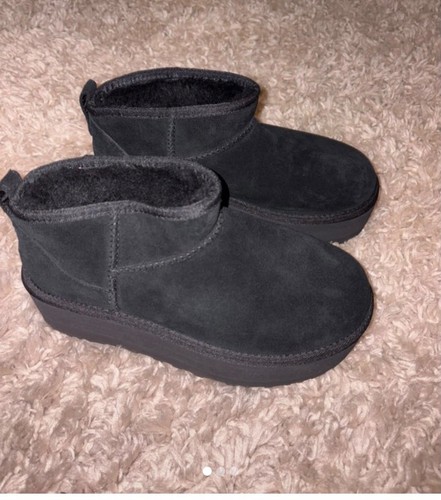 Ugg platform black suede - black,