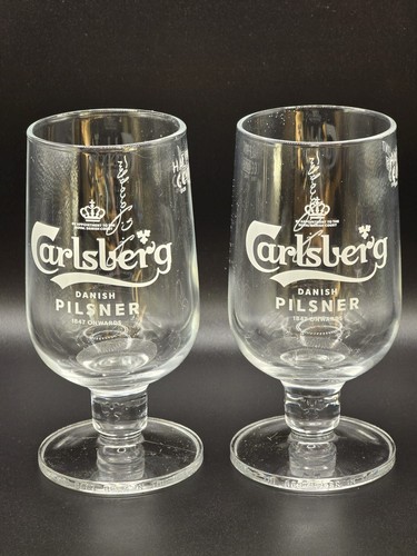 Carlsberg half pint glasses - pint,