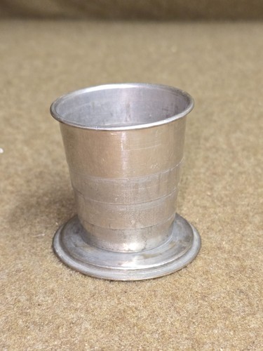 Vintage metal collapsible cup - collapsible, cup.