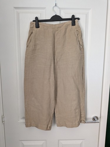 Oska 100 linen beige cropped - oska,