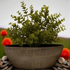 Sand Thatched Oval Bowl