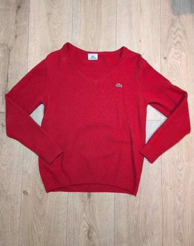 Red lacoste wool jumper - jumper, size