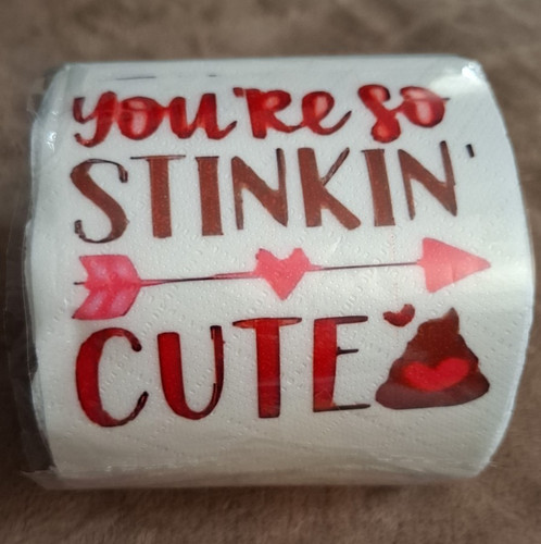 Novelty white toilet roll with - novelty,