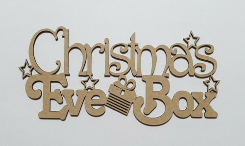 Wooden mdf christmas eve box - mdf,