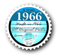 Retro 1966 Tax Disc Disk