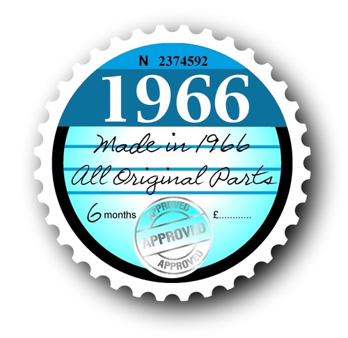 Retro 1966 tax disc - 1966,