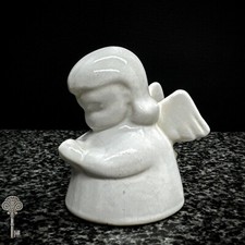 VINTAGE ELEGANT PORCELAIN ANGEL FIGURINE CANDLE HOLDER WORSHIP PRAYER ICON