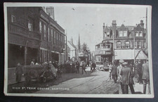 Old Kent RPPC P/C HIGH STREET TRAM CENTRE DARTFORD TRAMS No 34 SHOPS PEOPLE