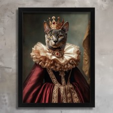 Renaissance Cat Portrait Art
