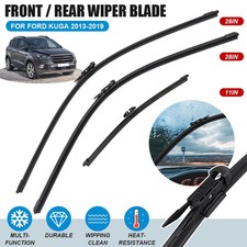 Front Rear Windscreen Wiper Blades Set of 3 for Ford Kuga 2013-2019 28"/28"/11"