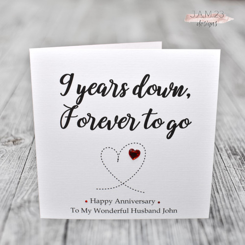 Personalised anniversary card - personalised,