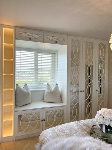 Luxury mirrored wardrobe - wardrobe, doors