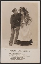 PEARLY KING / COSTER KING & HIS LADYLOVE Bamforth postcard