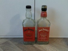 JACK DANIELS BOTTLE ~ EMPTY ~ FIRE - 2 DIFFERENT ~LOTS MORE BOTTLES PLEASE LOOK
