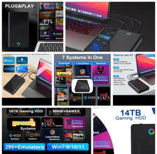 HYPERSPIN 14TB -Tekno Parrot, Play Night, LaunchBox, Retrobat Hard Drive