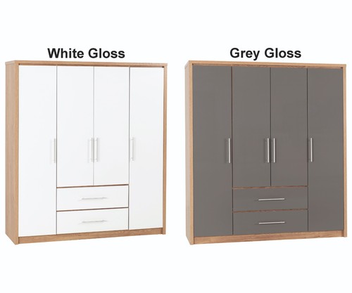 Seville white gloss oak - white,