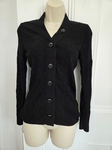 Sandro black ribbed cardigan - ,
