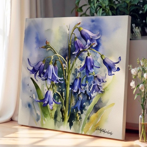 Bluebell canvas wall art print - canvas,
