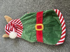 Christmas Dog Elf Outfit S/M