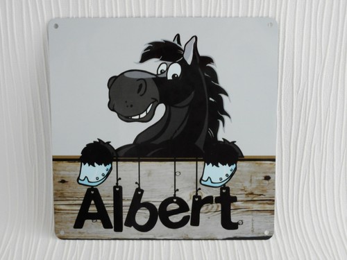 Stable door name plate - name,