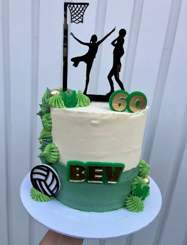 Personalised netball cake - personalised,