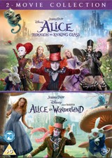 Alice in Wonderland/Alice Through the Looking Glass DVD (2016) Johnny Depp,