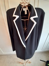 Smart Black Jacket White Trim. Joseph Ribkoff