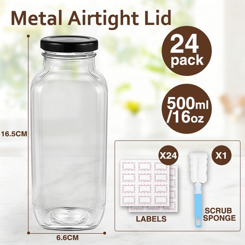 36x 500ml 16oz square - 12/24/36x,