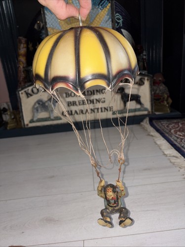 Vintage parachuting clown - vintage,