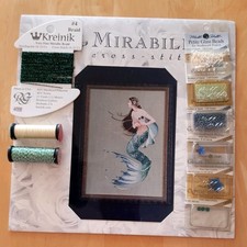 MIRABILIA WAITING FOR SHIPS CROSS STITCH CHART RETIRED, TREASUERS BEADS KREINIK 