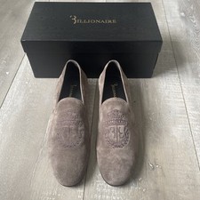Billionaire Couture Men's Loafers Shoes with Logo Embroidery size 42