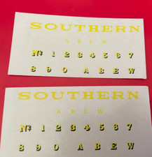 O GAUGE WATERSLIDE SOUTHERN LETTERS &  NUMBERS TRANSFERS