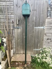 vintage Green american mail box On Stand Steel City Corp Youngstown Post