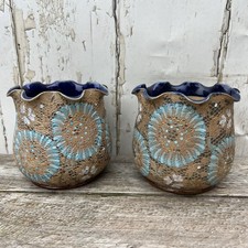 Antique Vintage Royal Doulton Vase Pot X2 9718